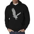 thumbnail image 1 of LA Pop Art Men's Word Art Hooded Sweatshirt - Eagle, 1 of 2