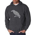 thumbnail image 1 of LA Pop Art Men's Word Art Hooded Sweatshirt - Edgar Allen Poe's The Raven, 1 of 2