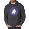 thumbnail image 1 of LA Pop Art Men's Word Art Hooded Sweatshirt - Gandhi's Quote on Animal Treatment, 1 of 2