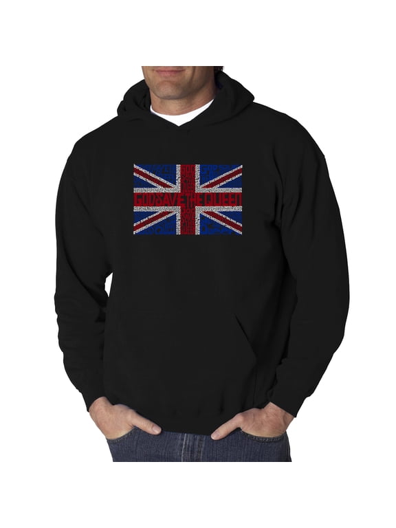 Men's Word Art Hooded Sweatshirt - God Save The Queen