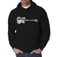 thumbnail image 1 of LA Pop Art Men's Word Art Hooded Sweatshirt - Highway to Hell, 1 of 2