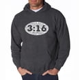 thumbnail image 1 of LA Pop Art Men's Word Art Hooded Sweatshirt - John 3:16, 1 of 2