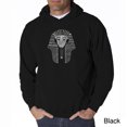 thumbnail image 1 of LA Pop Art Men's Word Art Hooded Sweatshirt - KING TUT, 1 of 2