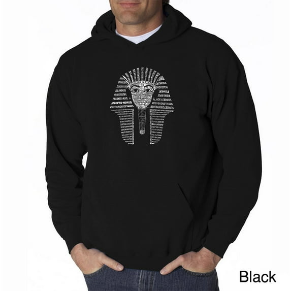 LA Pop Art Men's Word Art Hooded Sweatshirt - KING TUT