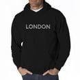 thumbnail image 1 of LA Pop Art Men's Word Art Hooded Sweatshirt - LONDON NEIGHBORHOODS, 1 of 2