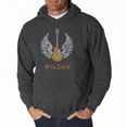 thumbnail image 1 of LA Pop Art Men's Word Art Hooded Sweatshirt - LYRICS TO FREEBIRD, 1 of 2
