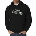 thumbnail image 1 of LA Pop Art Men's Word Art Hooded Sweatshirt - MOTORCYCLE, 1 of 2