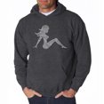 thumbnail image 1 of LA Pop Art Men's Word Art Hooded Sweatshirt - MUDFLAP GIRL, 1 of 2