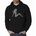 thumbnail image 1 of LA Pop Art Men's Word Art Hooded Sweatshirt - MUDFLAP GIRL, 1 of 2