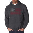 thumbnail image 1 of LA Pop Art Men's Word Art Hooded Sweatshirt - Maga Flag, 1 of 2