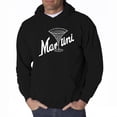 thumbnail image 1 of LA Pop Art Men's Word Art Hooded Sweatshirt - Martini, 1 of 2