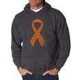 thumbnail image 1 of LA Pop Art Men's Word Art Hooded Sweatshirt - Ms Ribbon, 1 of 2