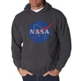thumbnail image 1 of LA Pop Art Men's Word Art Hooded Sweatshirt - NASA's Most Notable Missions, 1 of 2