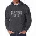 thumbnail image 1 of LA Pop Art Men's Word Art Hooded Sweatshirt - NYC NEIGHBORHOODS, 1 of 2