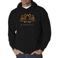 thumbnail image 1 of LA Pop Art Men's Word Art Hooded Sweatshirt - Namaste, 1 of 2
