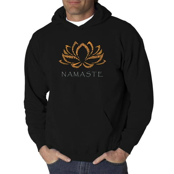 LA Pop Art Men's Word Art Hooded Sweatshirt - Namaste