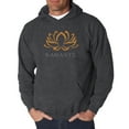 thumbnail image 1 of LA Pop Art Men's Word Art Hooded Sweatshirt - Namaste, 1 of 2