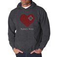 thumbnail image 1 of LA Pop Art Men's Word Art Hooded Sweatshirt - Nurses Rock, 1 of 2