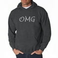 thumbnail image 1 of LA Pop Art Men's Word Art Hooded Sweatshirt - OMG, 1 of 2