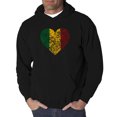 thumbnail image 1 of LA Pop Art Men's Word Art Hooded Sweatshirt - One Love Heart, 1 of 2