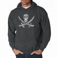 thumbnail image 1 of LA Pop Art Men's Word Art Hooded Sweatshirt - PIRATE CAPTAINS, SHIPS AND IMAGERY, 1 of 2