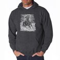 thumbnail image 1 of LA Pop Art Men's Word Art Hooded Sweatshirt - POPULAR HORSE BREEDS, 1 of 2