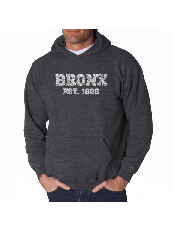 Men's Word Art Hooded Sweatshirt - POPULAR NEIGHBORHOODS IN BRONX, NY