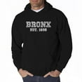thumbnail image 1 of LA Pop Art Men's Word Art Hooded Sweatshirt - POPULAR NEIGHBORHOODS IN BRONX, NY, 1 of 2