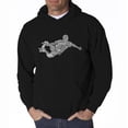 thumbnail image 1 of LA Pop Art Men's Word Art Hooded Sweatshirt - POPULAR SKATING MOVES & TRICKS, 1 of 2