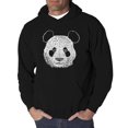 thumbnail image 1 of LA Pop Art Men's Word Art Hooded Sweatshirt - Panda, 1 of 2