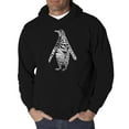thumbnail image 1 of LA Pop Art Men's Word Art Hooded Sweatshirt - Penguin, 1 of 2