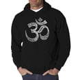 thumbnail image 1 of LA Pop Art Men's Word Art Hooded Sweatshirt - Poses OM, 1 of 2