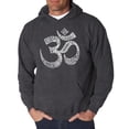 thumbnail image 1 of LA Pop Art Men's Word Art Hooded Sweatshirt - Poses OM, 1 of 2