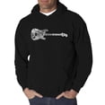 thumbnail image 1 of LA Pop Art Men's Word Art Hooded Sweatshirt - Rock Guitar, 1 of 2