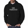 thumbnail image 1 of LA Pop Art Men's Word Art Hooded Sweatshirt - SAN FRANCISCO NEIGHBORHOODS, 1 of 2