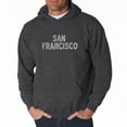 thumbnail image 1 of LA Pop Art Men's Word Art Hooded Sweatshirt - SAN FRANCISCO NEIGHBORHOODS, 1 of 2