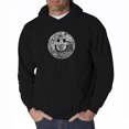 thumbnail image 1 of LA Pop Art Men's Word Art Hooded Sweatshirt - SMILE IN DIFFERENT LANGUAGES, 1 of 2