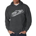 thumbnail image 1 of LA Pop Art Men's Word Art Hooded Sweatshirt - Ski, 1 of 2