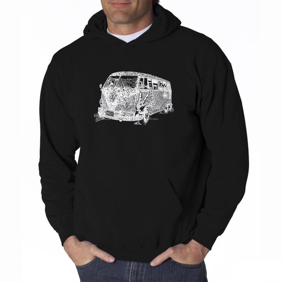 LA Pop Art Men's Word Art Hooded Sweatshirt - THE 70'S