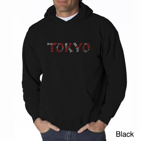 LA Pop Art Men's Word Art Hooded Sweatshirt - THE NEIGHBORHOODS OF TOKYO