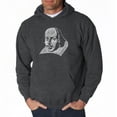 thumbnail image 1 of LA Pop Art Men's Word Art Hooded Sweatshirt - THE TITLES OF ALL OF WILLIAM SHAKESPEARE'S COMEDIES & TRAGEDIES, 1 of 2