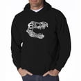 thumbnail image 1 of LA Pop Art Men's Word Art Hooded Sweatshirt - TREX, 1 of 2