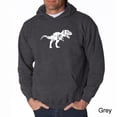 thumbnail image 1 of LA Pop Art Men's Word Art Hooded Sweatshirt - TYRANNOSAURUS REX, 1 of 2