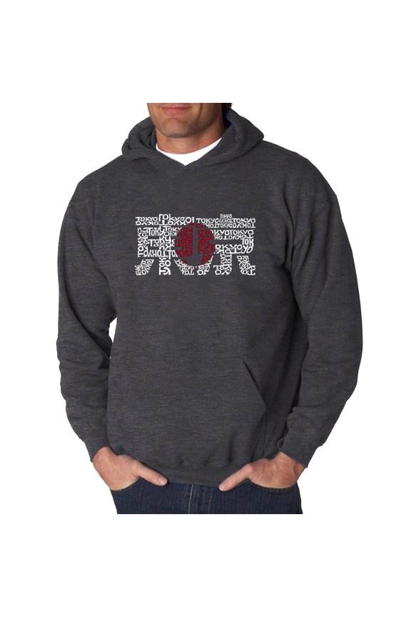 Men's Word Art Hooded Sweatshirt - Tokyo Sun