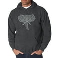 thumbnail image 1 of LA Pop Art Men's Word Art Hooded Sweatshirt - Tusks, 1 of 2