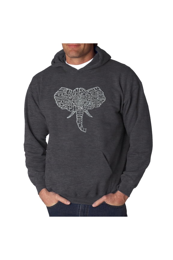 Men's Word Art Hooded Sweatshirt - Tusks