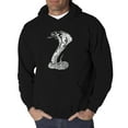thumbnail image 1 of LA Pop Art Men's Word Art Hooded Sweatshirt - Tyles of Snakes, 1 of 2