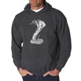 thumbnail image 1 of LA Pop Art Men's Word Art Hooded Sweatshirt - Tyles of Snakes, 1 of 2