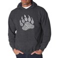 thumbnail image 1 of LA Pop Art Men's Word Art Hooded Sweatshirt - Types of Bears, 1 of 2