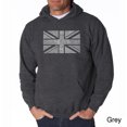 thumbnail image 1 of LA Pop Art Men's Word Art Hooded Sweatshirt - UNION JACK, 1 of 2